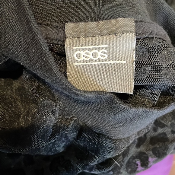 ASOS long sleeve cheetah burn out top long length small - Picture 5 of 6